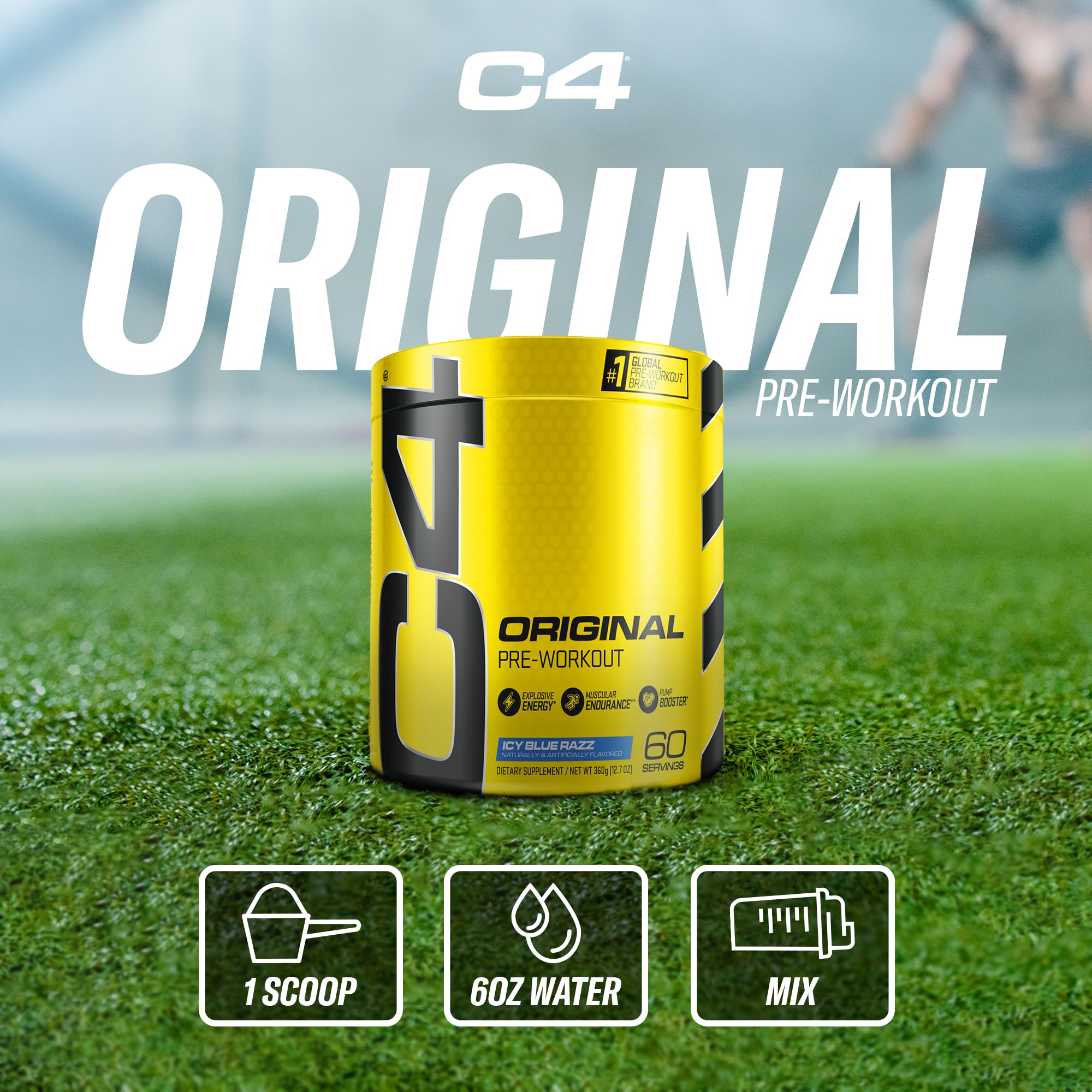Servicio servido de C4 Fruit Punch, C4 sabor intenso y refrescante