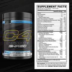 Cucharada de C4 en uso disolviéndose para energía antes del entrenamiento