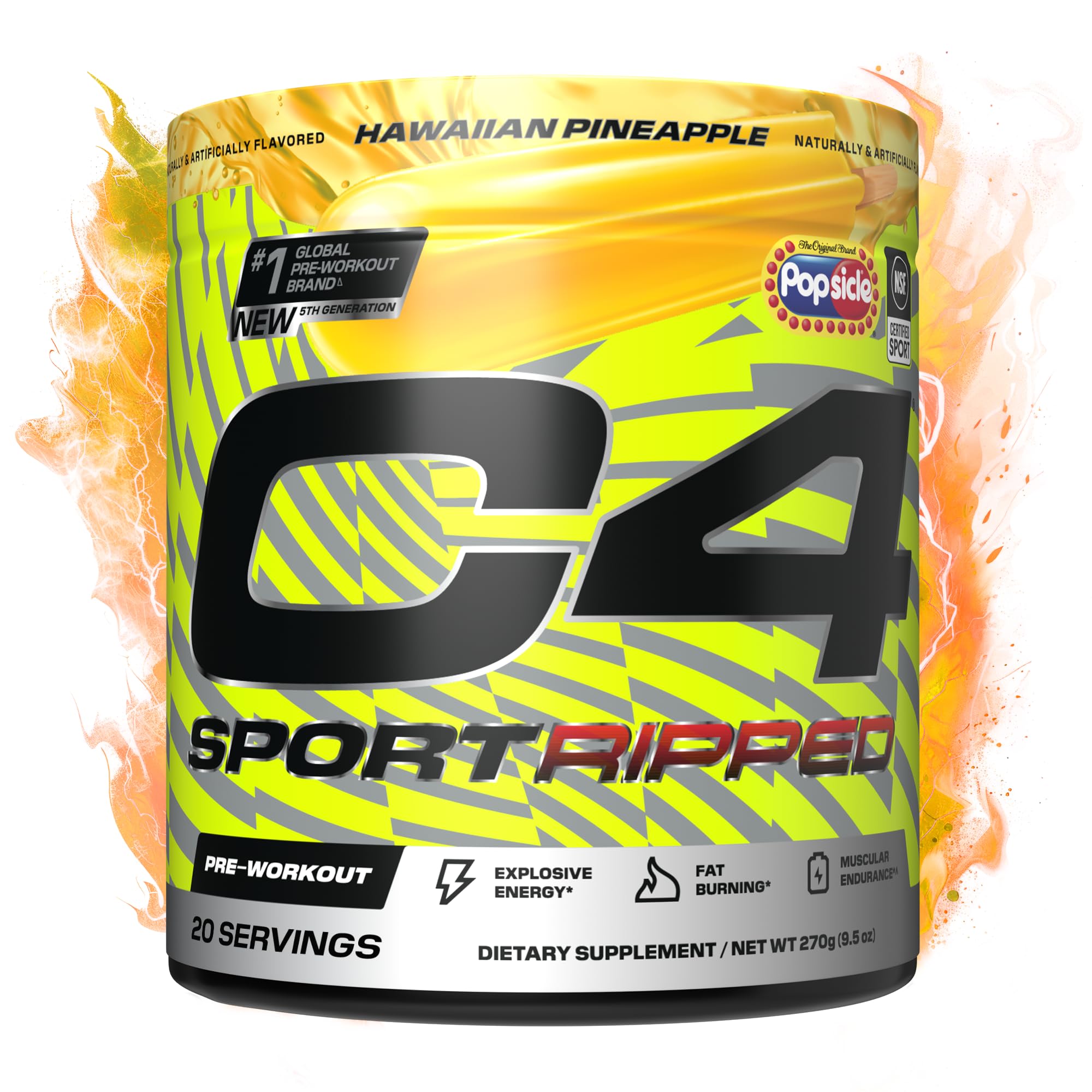 C4 Ripped frontal del envase mostrando la marca y beneficios energéticos