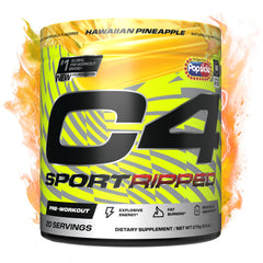 C4 Ripped frontal del envase mostrando la marca y beneficios energéticos