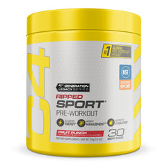 Envase frontal C4 Ripped Sport mostrando diseño y beneficios visibles