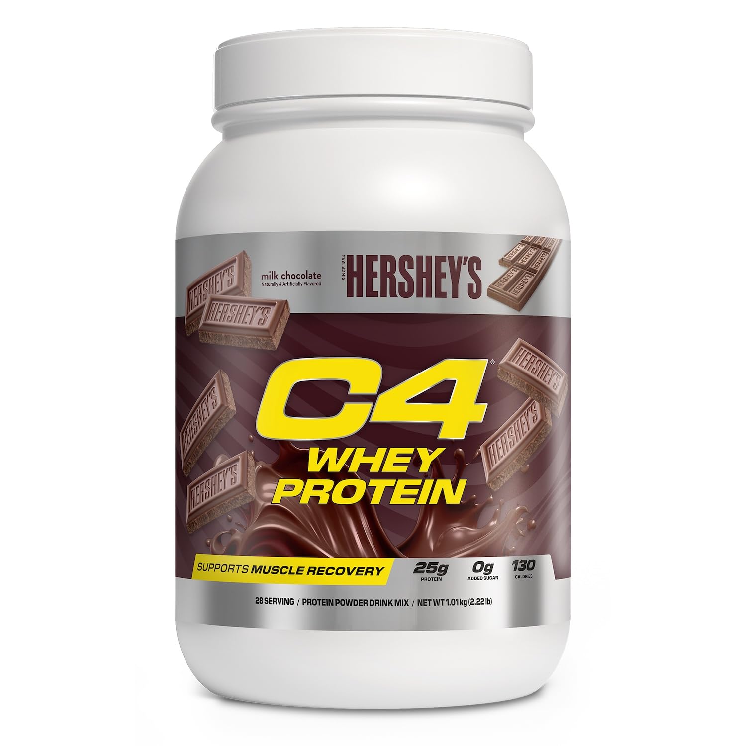 C4 frasco frontal mostrando etiqueta y sabores, confianza en la compra