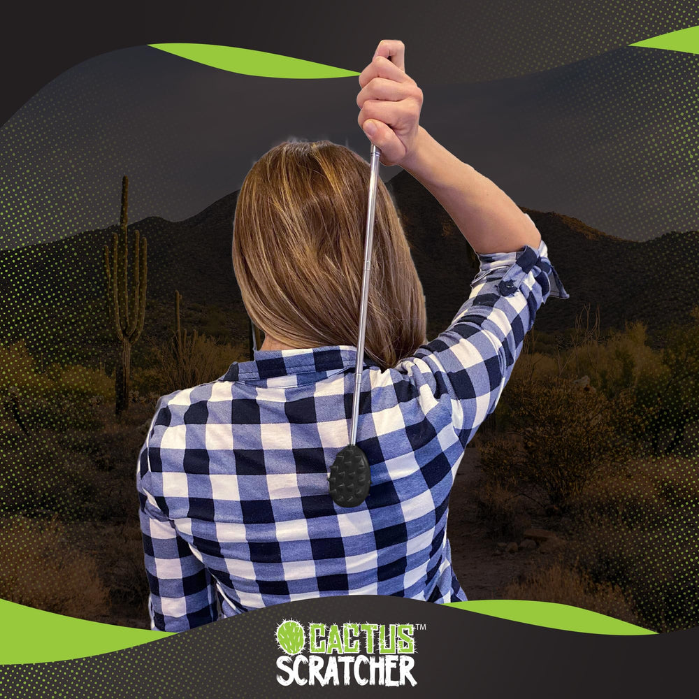 Cactus Scratcher totalmente extendido demostrando alcance hasta 25 pulgadas