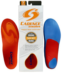 Cadence vista frontal del empaque naranja mostrando soporte y durabilidad