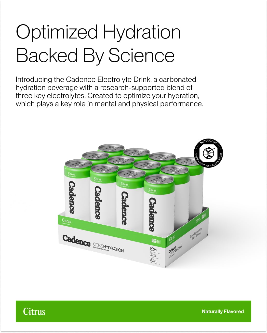 Cadence lata abierta con gotas, transmite frescura inmediata