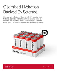 Cadence lata abierta con bebida vertida y sensación refrescante