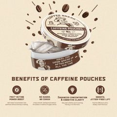Caffeine Break pouch colocado junto al labio mostrando uso discreto