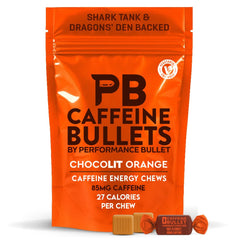 Caffeine Bullet frente del empaque mostrando 40 unidades y rápido acceso a energía