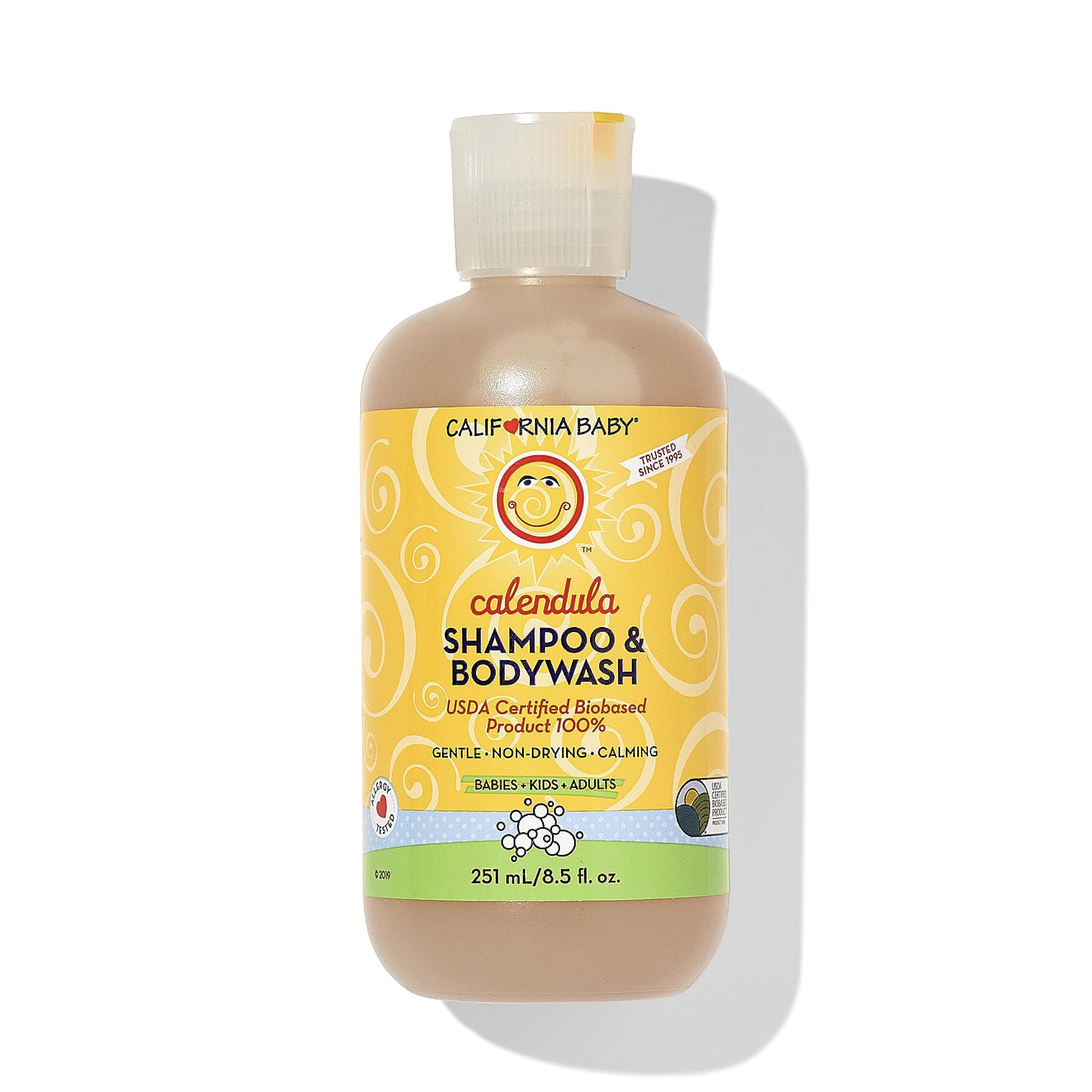 California Baby envase frontal mostrando la marca y beneficios suaves