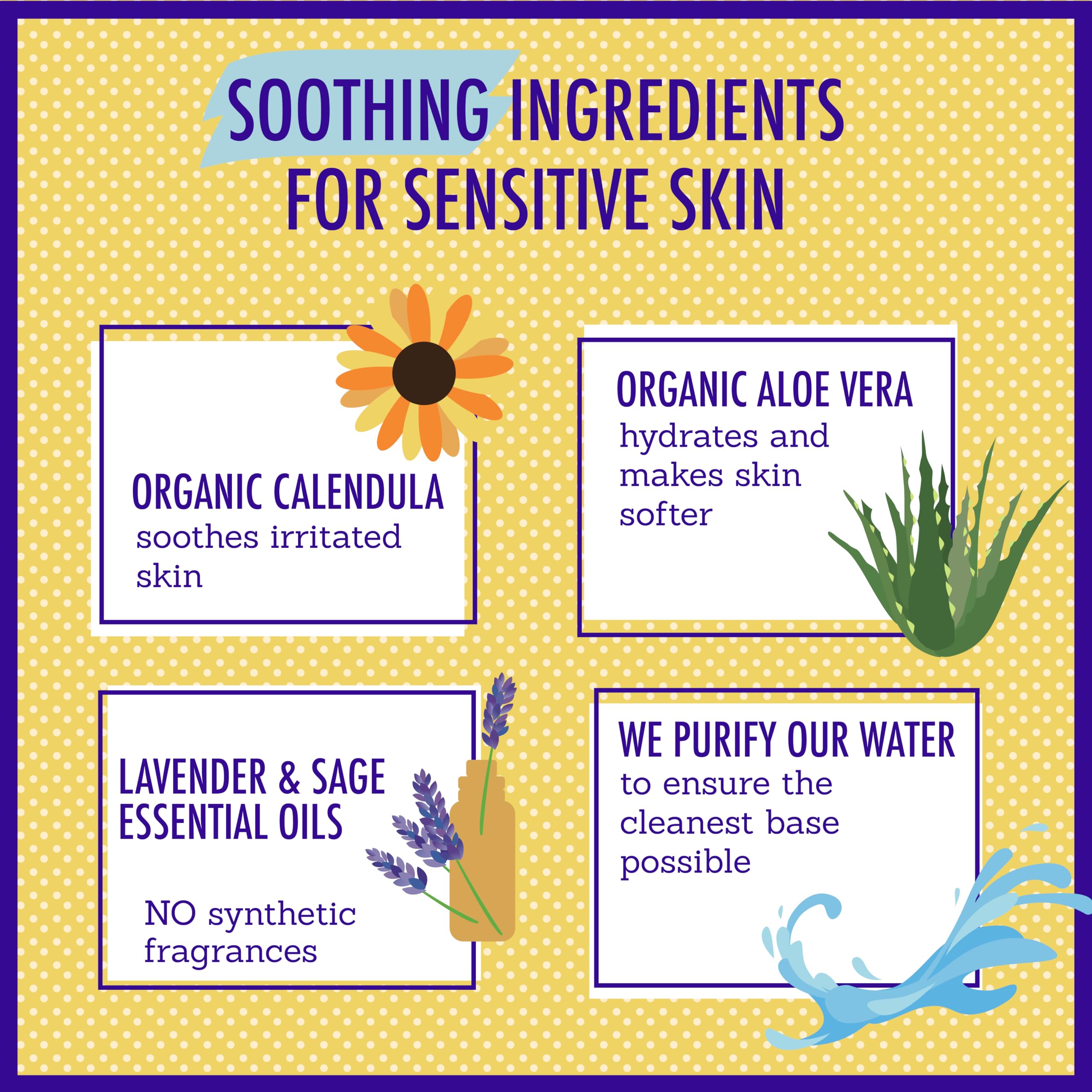California Baby caléndula y aloe frescos como ingredientes naturales que aportan calma