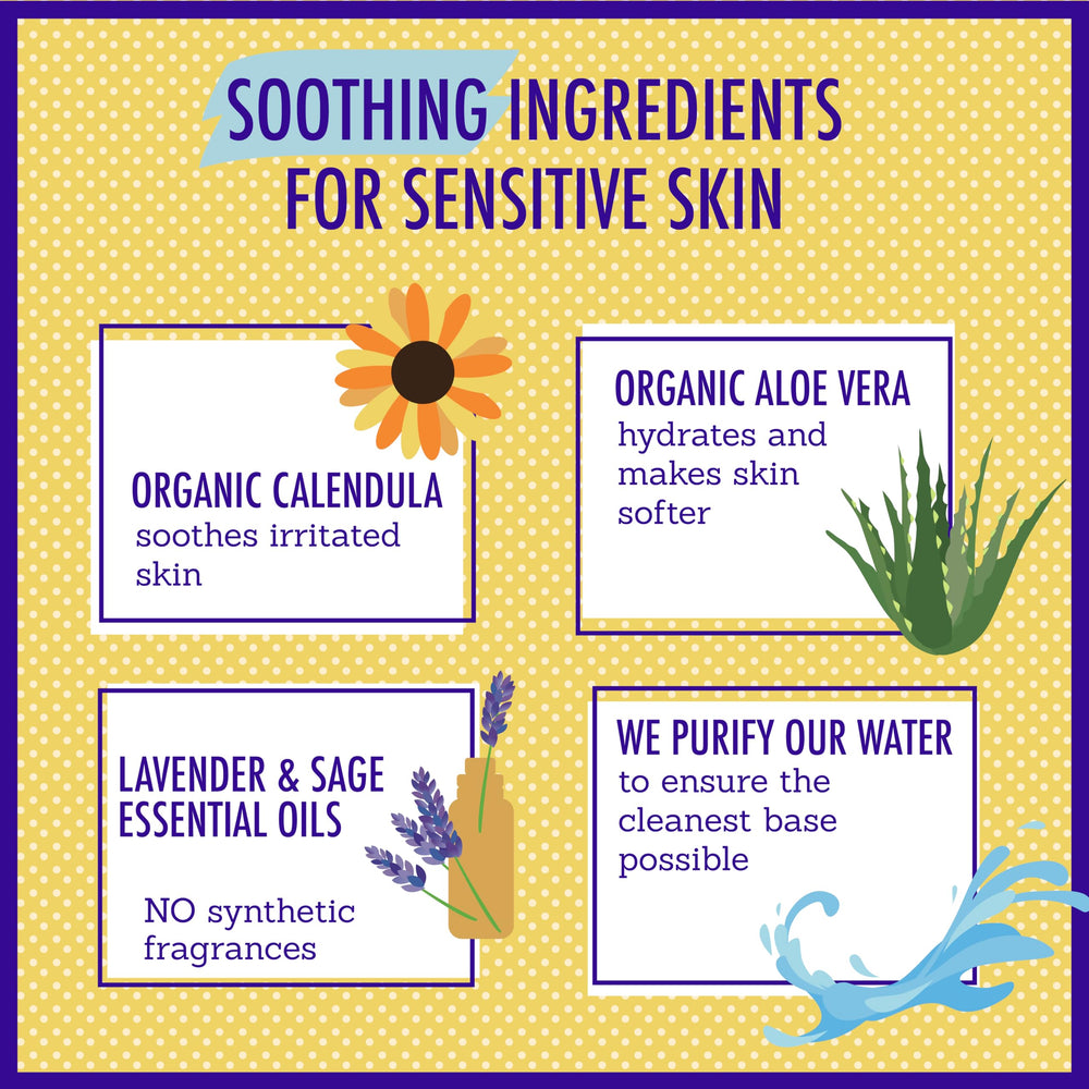 California Baby caléndula y aloe frescos como ingredientes naturales que aportan calma