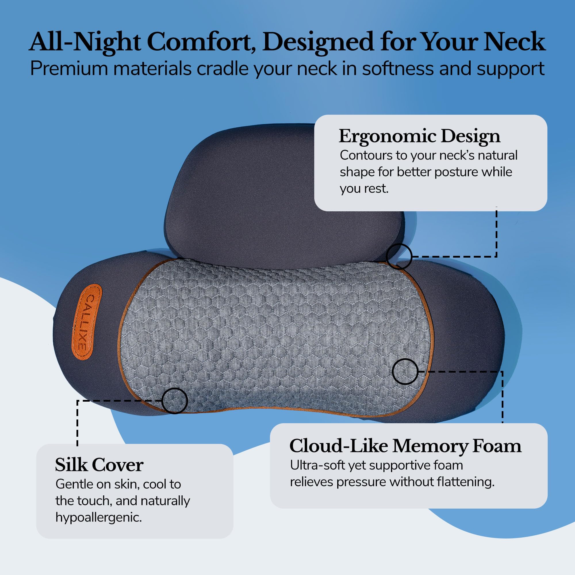 CALLIXE TheraPillow conectada por USB‑C para carga rápida y portátil