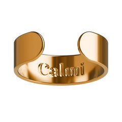CALMI anillo frontal oro 18K, aspecto elegante y pulido