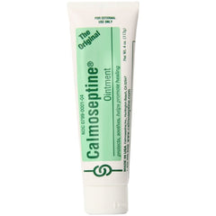 Calmoseptine envase frontal 4 oz pack de 4 mostrando etiqueta y facilidad de transporte