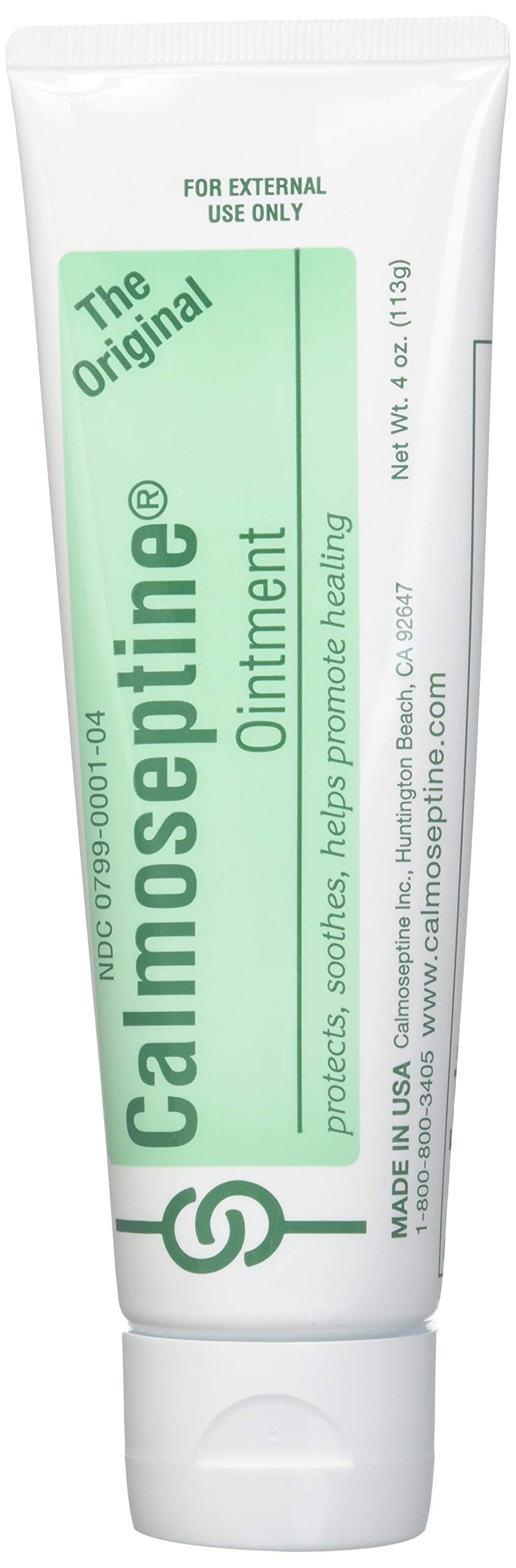 Calmoseptine pomada frente del empaque mostrando tamaño y uso protector