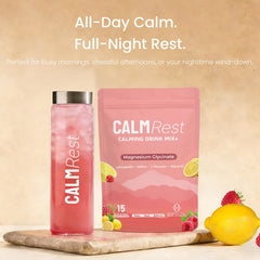 CalmRest disposición de ingredientes clave como azafrán y vitaminas mostrada
