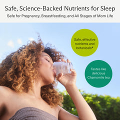 CalmSleep vaso servido con bebida caliente, ilustra preparación nocturna reconfortante