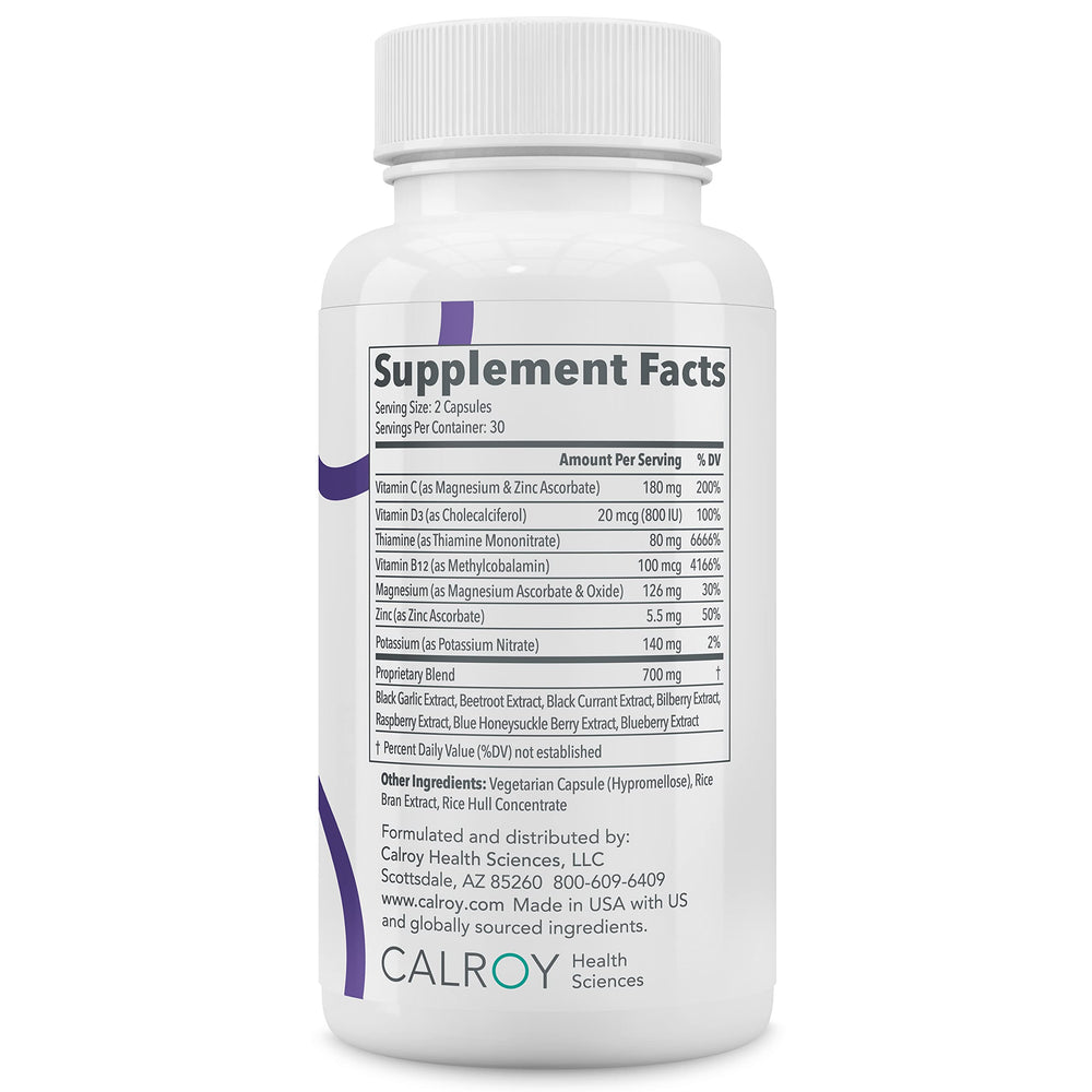 Calroy Vascanox HP etiqueta con ingredientes para ver transparencia