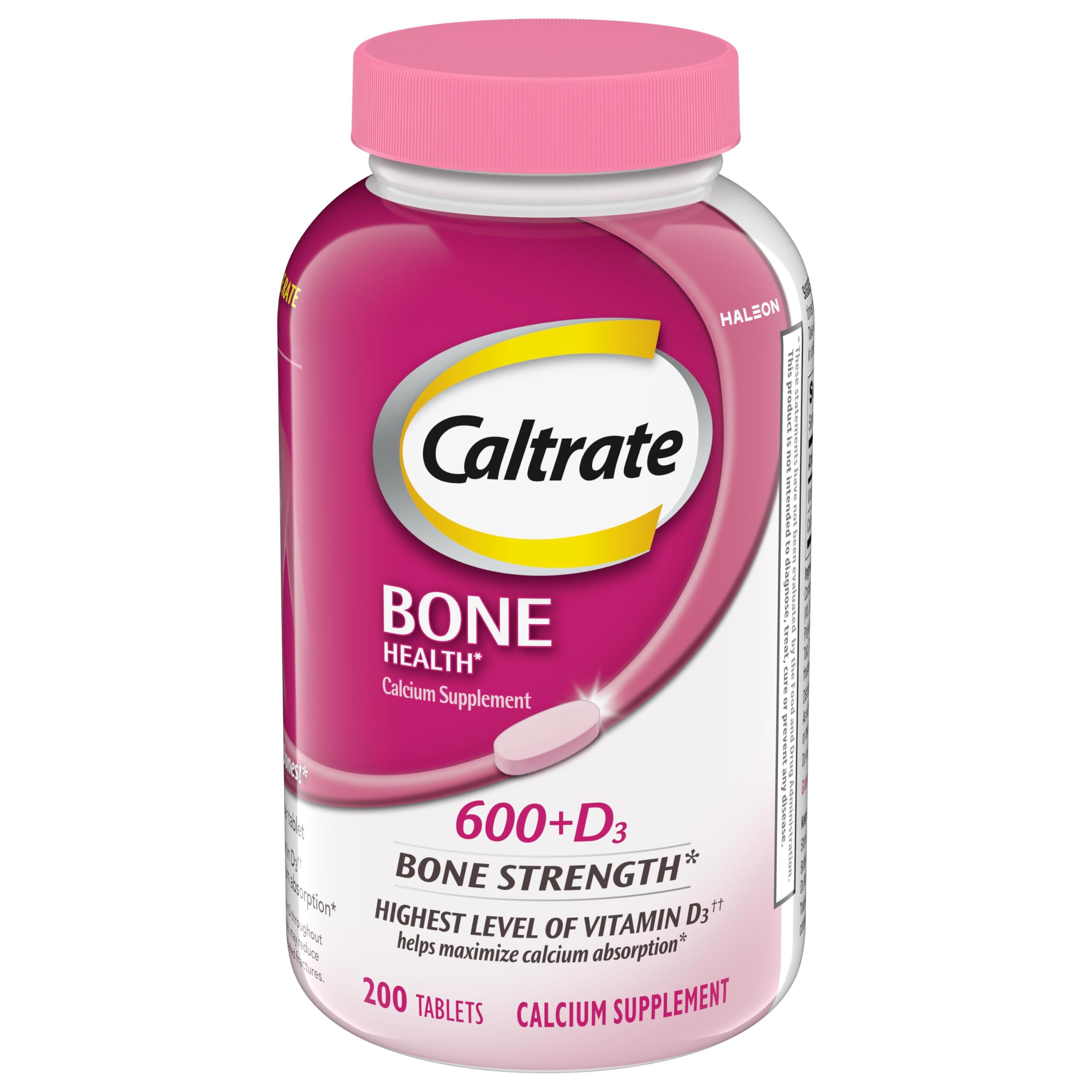 Caltrate frasco frontal mostrando la marca y cantidad, confianza en suplementación