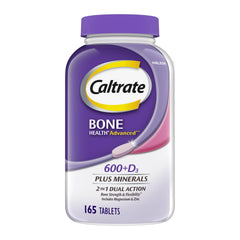 Caltrate botella frontal 165 comprimidos mostrando formato y conveniencia