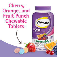 Caltrate tabletas extendidas que enseñan tamaño y forma masticable