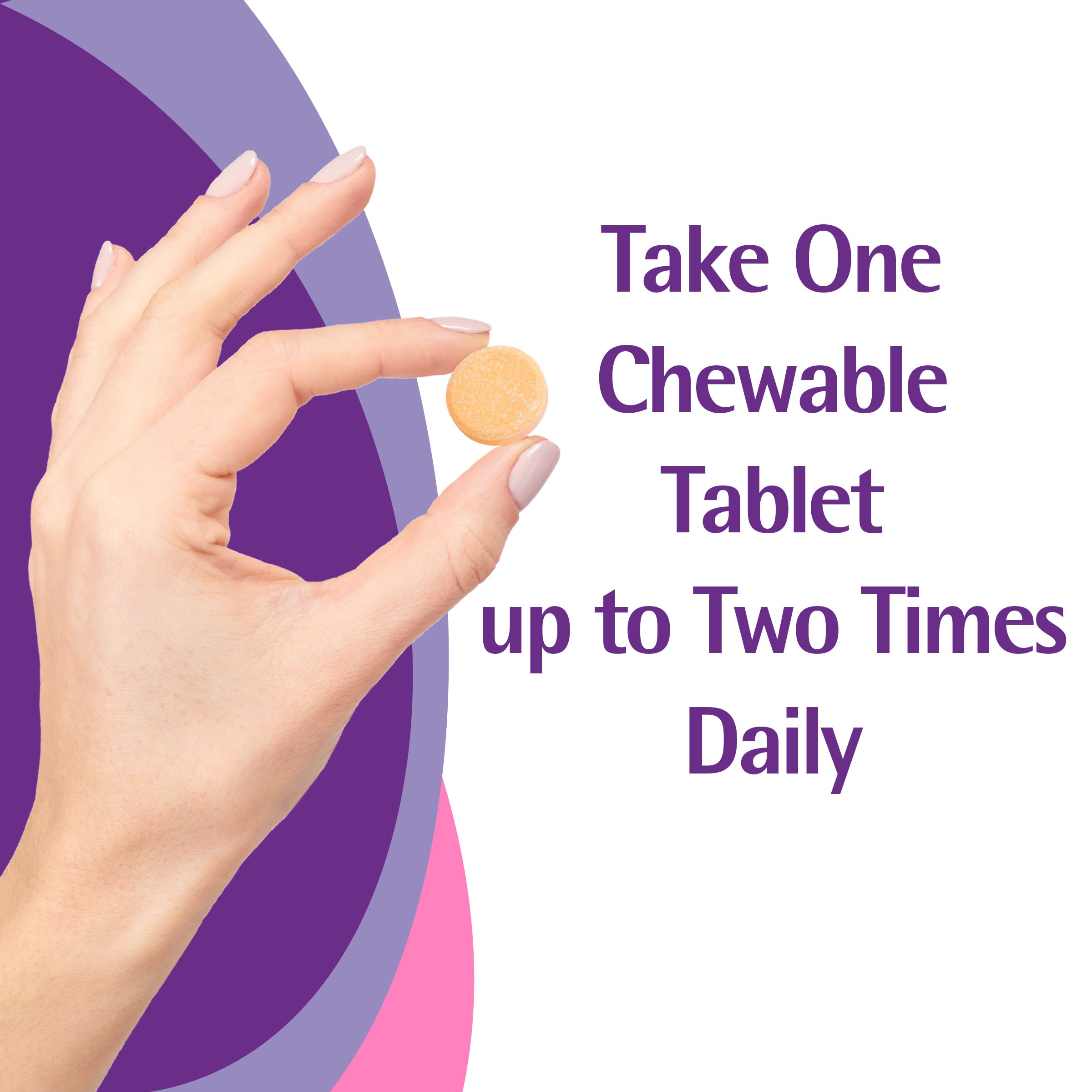 Caltrate tabletas masticables sobre fondo limpio, sabor y uso práctico
