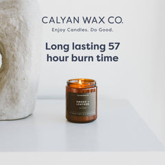 Calyan Wax Co. etiqueta con nombre y notas aromáticas que facilita elección informada