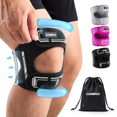 CAMBIVO frente del soporte de rodilla mostrando diseño y forma, soporte discreto