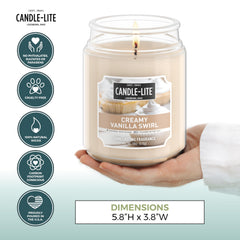 Candle-lite vela encendida con mecha de algodón beneficiando ambiente cálido y relajante