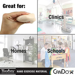 CanDo TheraPutty Plus textura en primer plano que demuestra elasticidad y limpieza