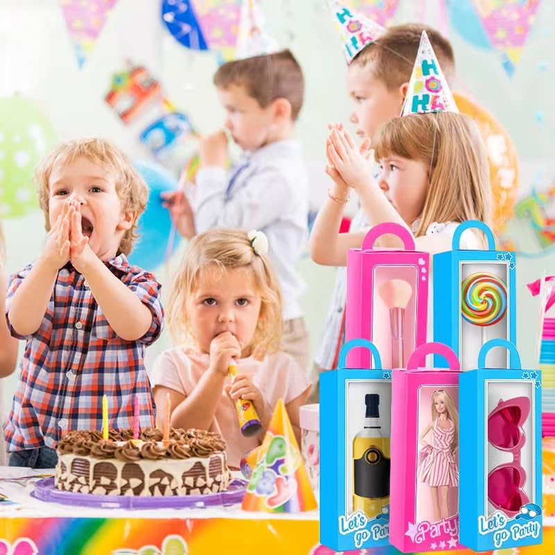 CAPUFIB caja en mesa de fiesta mostrando cómo luce con golosinas
