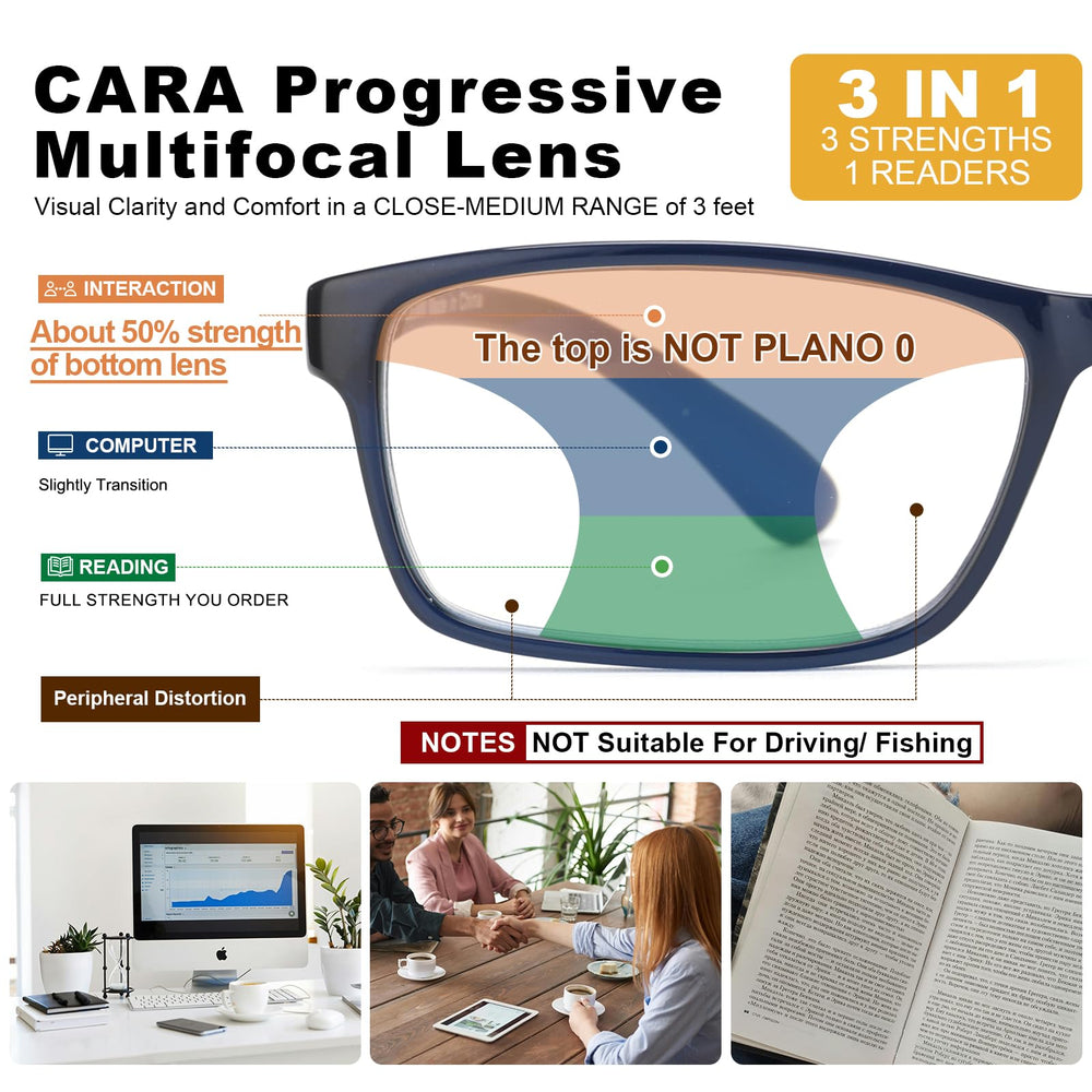CARA OPTICAL lente con recubrimiento anti luz azul y protección UV400