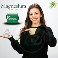 Generic carbonato de magnesio en bolsa de viaje ilustrando formato compacto y práctico