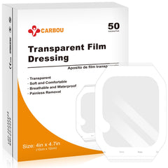 CARBOU empaque frontal mostrando pack de 50 y beneficios protector impermeable