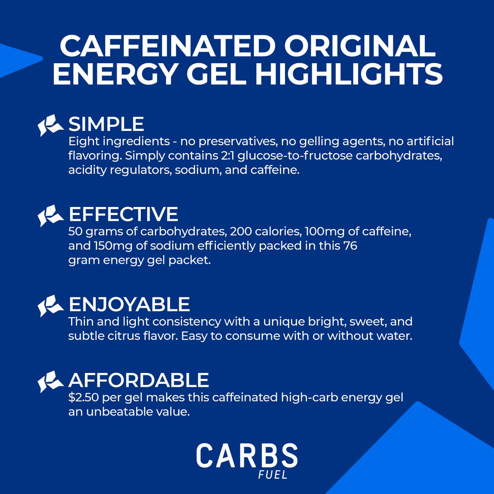 Carbs Fuel detalle de la textura del gel, fácil de tragar durante el ejercicio