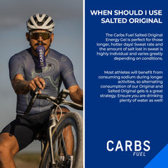 Carbs Fuel atleta consumiendo durante una carrera para energía rápida