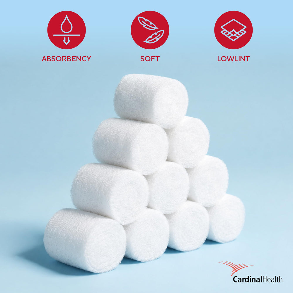 Cardinal Health Kerlix etiqueta con dimensiones y sin látex para mayor seguridad