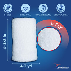 Cardinal Health Kerlix detalle de textura de gasa abierta que mejora absorción