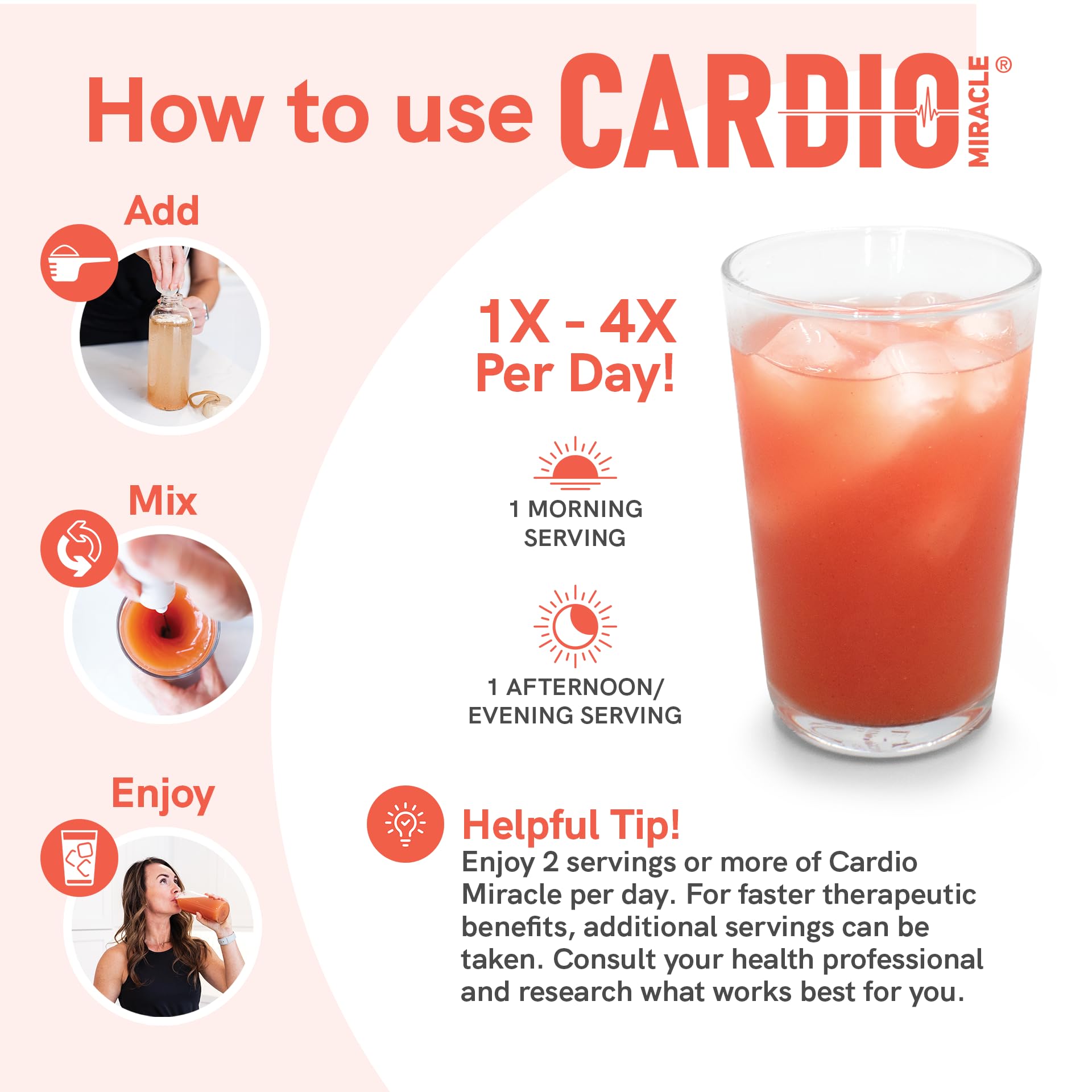 Cardio Miracle etiqueta de ingredientes resaltando perfil de nutrientes y seguridad