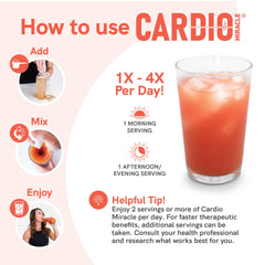 Cardio Miracle etiqueta de ingredientes resaltando perfil de nutrientes y seguridad