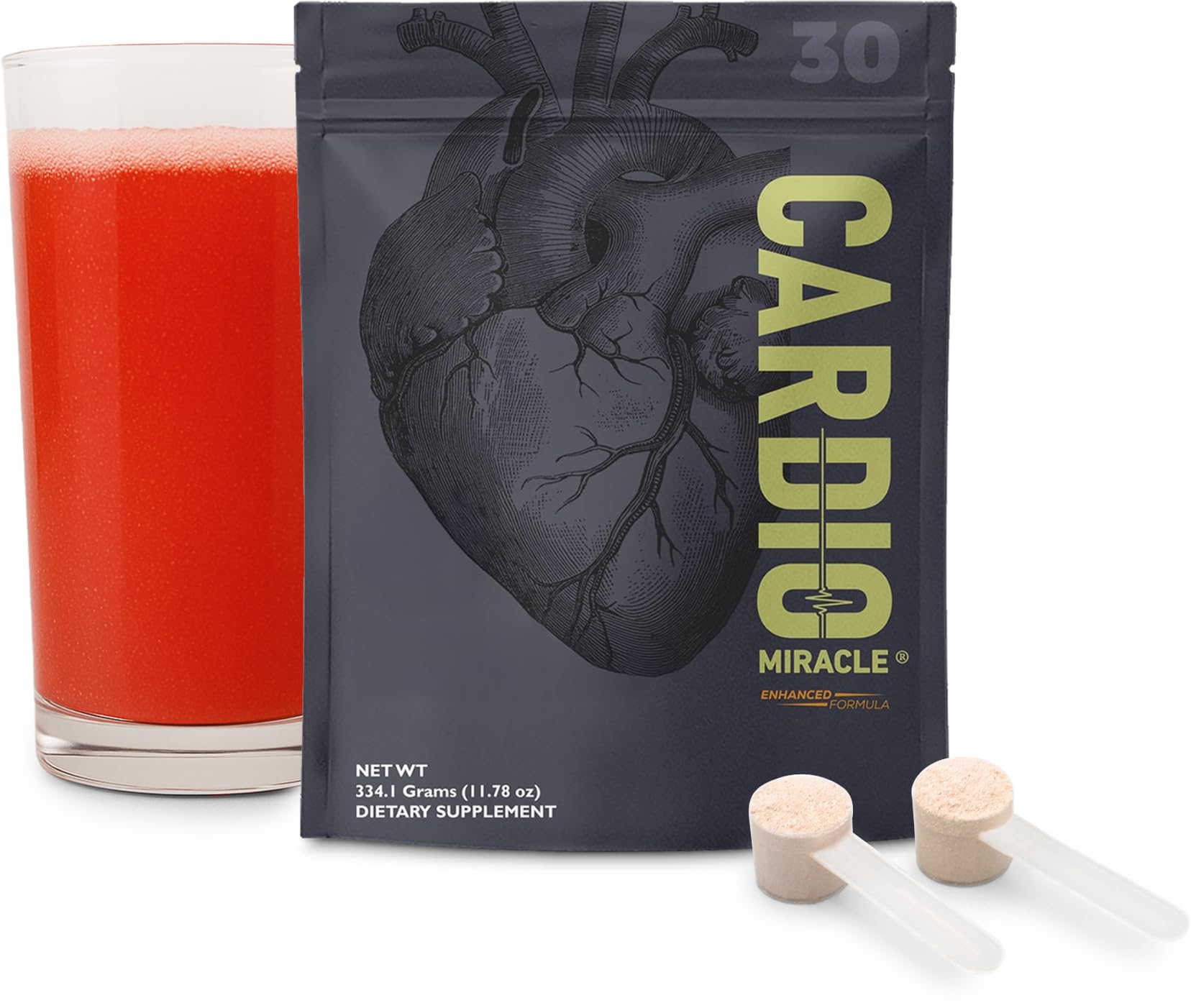 Cardio Miracle frente del envase mostrando la marca y sabor beneficios visuales