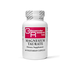 Cardiovascular Research frasco de 60 cápsulas crema blanco mostrando el envase y contenido para dosificación segura