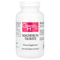 Cardiovascular Research frasco frontal mostrando 180 cápsulas y etiqueta clara