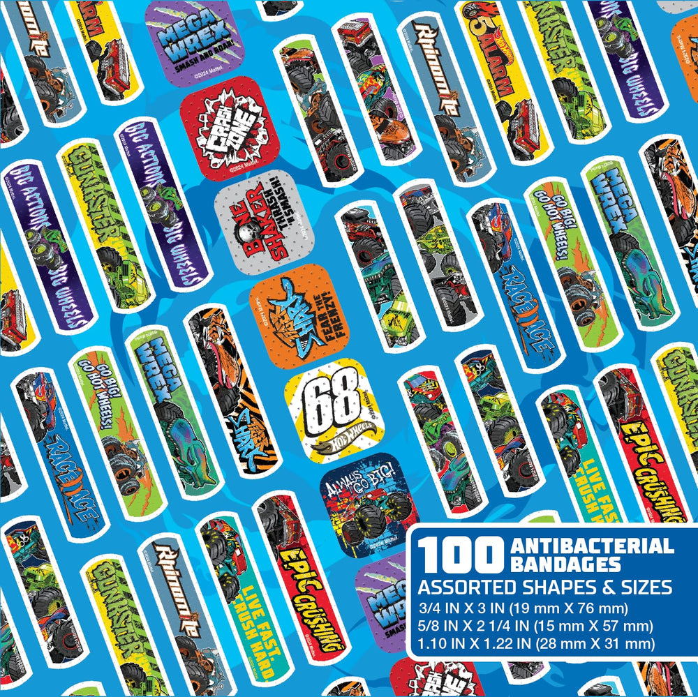 CARE BAND Hot Wheels vendaje aplicado en la mano mostrando flexibilidad