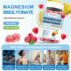 CARE GIFT etiqueta con ingredientes y destaque de magnesio bisglicinato