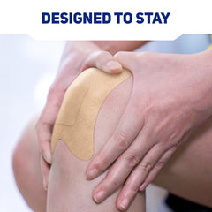 Care Science venda aplicada en rodilla para protección durante movimiento