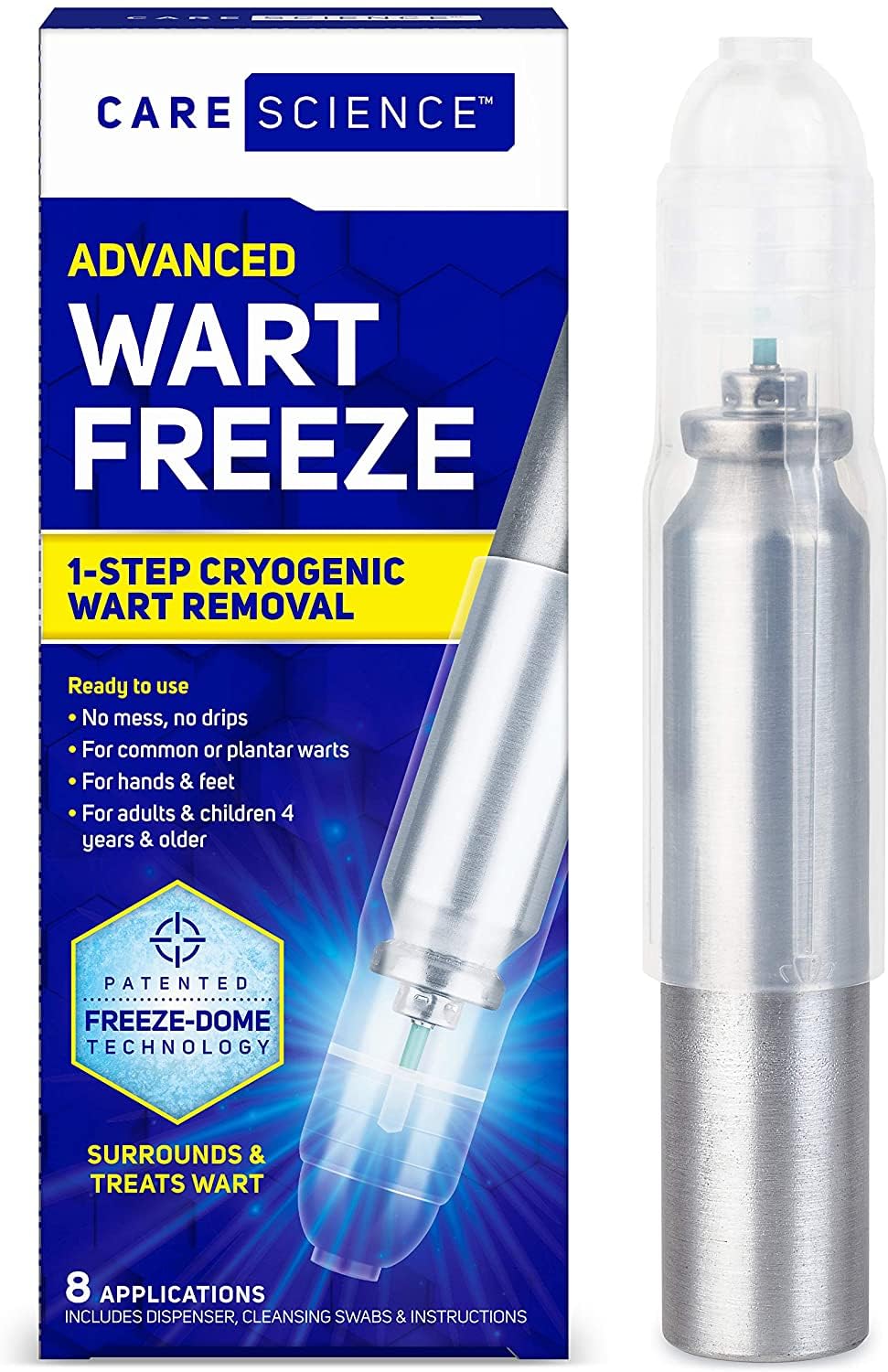 Care Science frente del envase mostrando marca y cantidad de usos, confianza visual