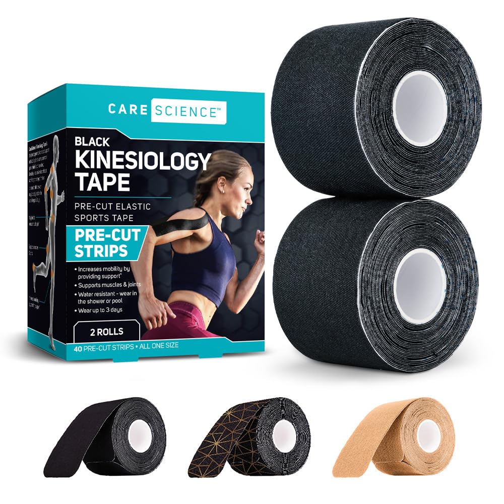 Care Science paquete frontal que muestra 2 rollos y 40 tiras precortadas, soporte inmediato