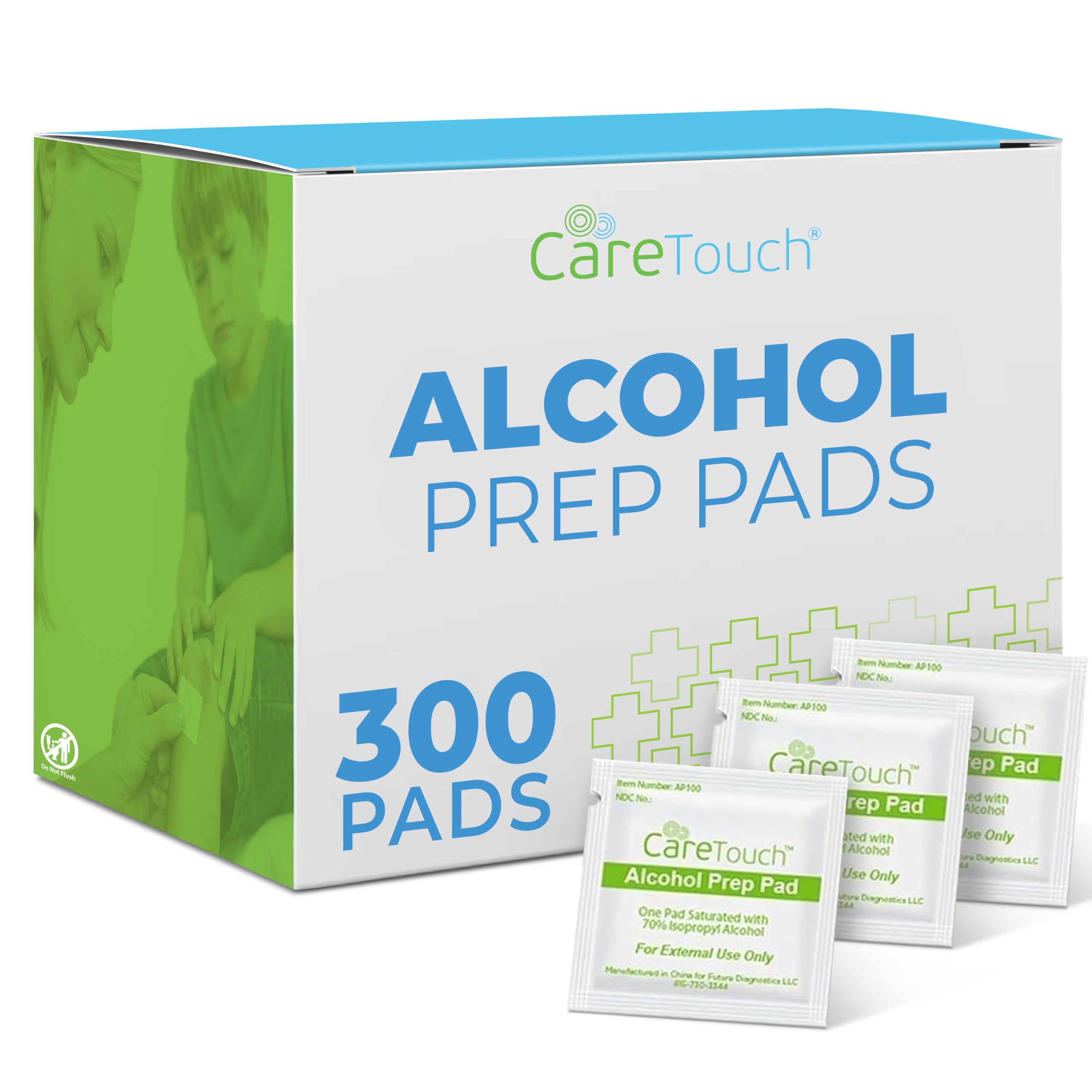 Care Touch empaque frontal con 300 unidades y conveniencia portátil