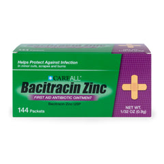 CareAll etiqueta con bacitracin zinc destacando ingrediente activo